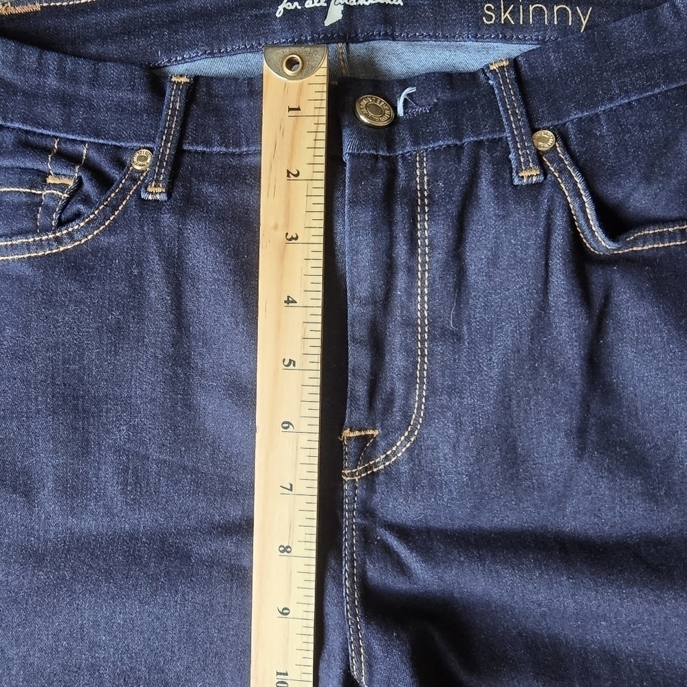 7 For All Mankind The High waist Cropped Skinny Blue Women’s Jeans. Size 30 - Picture 8 of 9